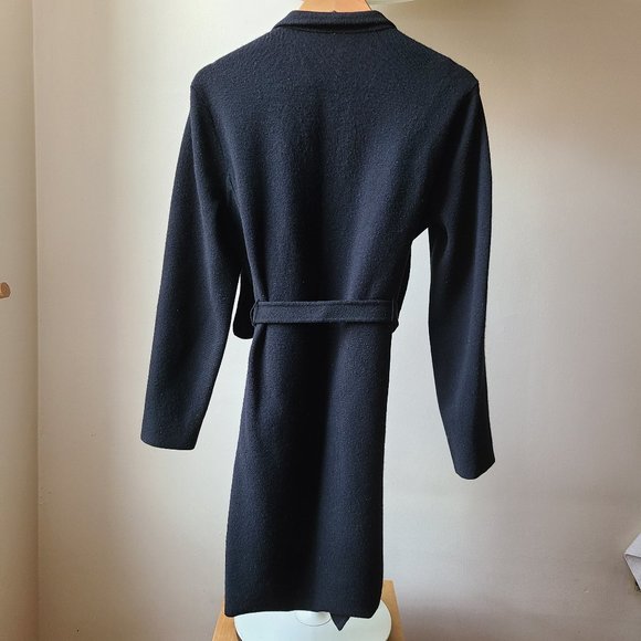 100% Cashmere Coat Saks 5th Ave Black - sz Med - Picture 5 of 16
